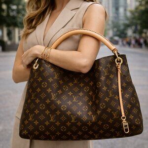 Louis Vuitton Artsy MM Monogram Pristine Vachetta + Dust Bag & COA